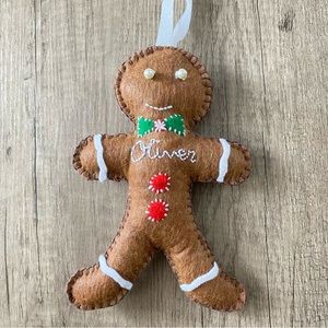 Handmade Personalized Gingerbread Ornaments